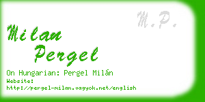 milan pergel business card